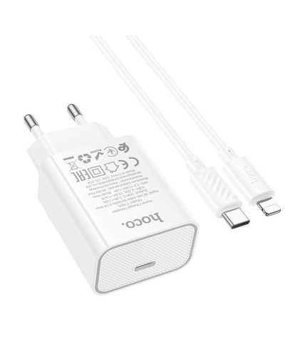 Купити МЗП Hoco C143A Benefit PD20W (1USB-C) + кабель Type-C to Lightning