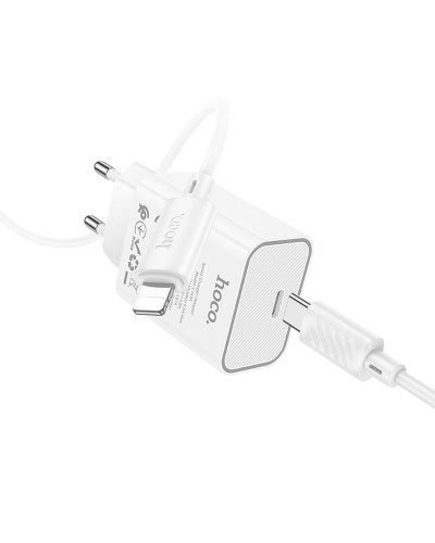 Купити МЗП Hoco C143A Benefit PD20W (1USB-C) + кабель Type-C to Lightning
