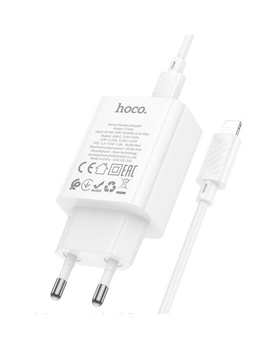 Купити МЗП Hoco C143A Benefit PD20W (1USB-C) + кабель Type-C to Lightning