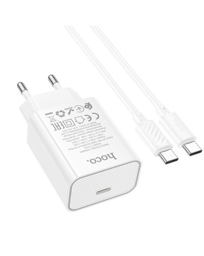 Купити МЗП Hoco C143A Benefit PD20W (1USB-C) + кабель Type-C to Type-C