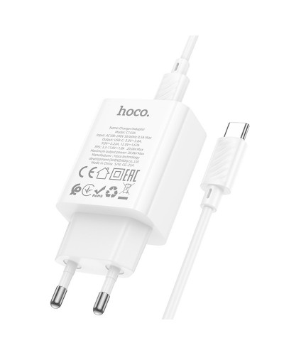 Купити МЗП Hoco C143A Benefit PD20W (1USB-C) + кабель Type-C to Type-C