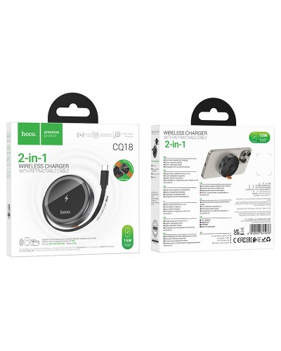 Купити БЗП Hoco CQ18 Flash 2in1 Magnetic + iWatch (with retractable cable Type-C)