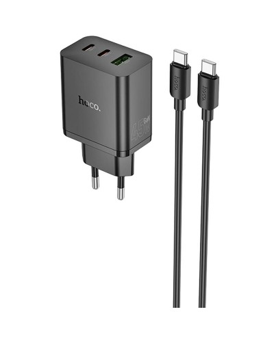 Купити МЗП Hoco N50 Scenery PD45W (1USB-A/2C) + кабель Type-C to Type-C