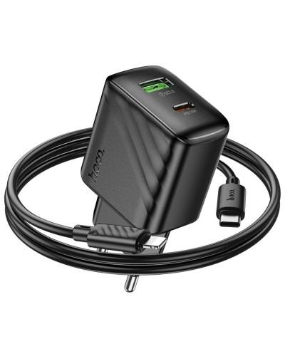 Купити МЗП Hoco CS25A Rico PD20W+QC3.0 (1USB-A/1C) + кабель Type-C to Lightning