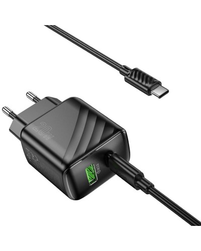 Купити МЗП Hoco CS25A Rico PD20W+QC3.0 (1USB-A/1C) + кабель Type-C to Type-C