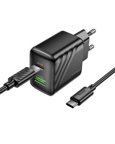 Купити МЗП Hoco CS25A Rico PD20W+QC3.0 (1USB-A/1C) + кабель Type-C to Type-C