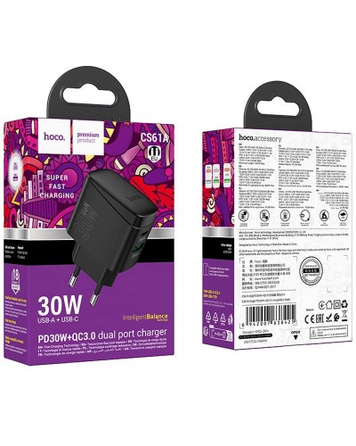 Купити МЗП Hoco CS61A Bright PD30W+QC3.0 (1USB-A/1C)