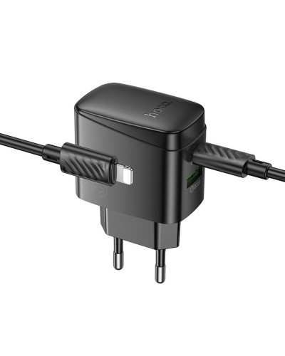 Купити МЗП Hoco CS61A Bright PD30W+QC3.0 (1USB-A/1C) + кабель Type-C to Lightning