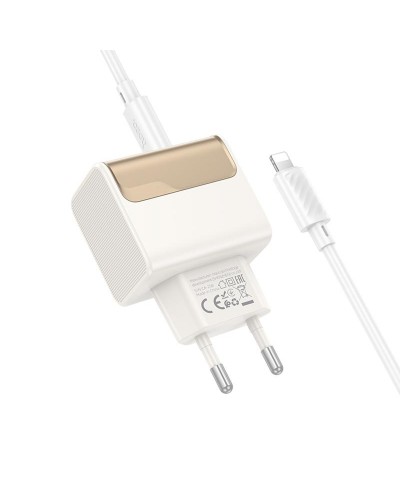 Купити МЗП Hoco CS73A Star Speed PD30W+QC3.0 (1USB-A/1C) + кабель Type-C to Lightning