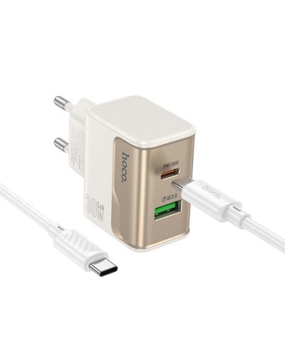 Купити МЗП Hoco CS73A Star Speed PD30W+QC3.0 (1USB-A/1C) + кабель Type-C to Type-C
