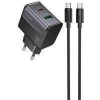 МЗП Hoco CS73A Star Speed PD30W+QC3.0 (1USB-A/1C) + кабель Type-C to Type-C