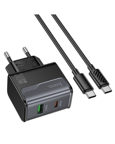 Купити МЗП Hoco CS73A Star Speed PD30W+QC3.0 (1USB-A/1C) + кабель Type-C to Type-C