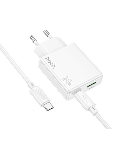 Купити МЗП Hoco C142A Direct PD20W+QC3.0 (1USB-A/1C) + кабель Type-C to Type-C