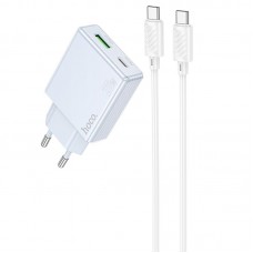 МЗП Hoco C142A Direct PD20W+QC3.0 (1USB-A/1C) + кабель Type-C to Type-C