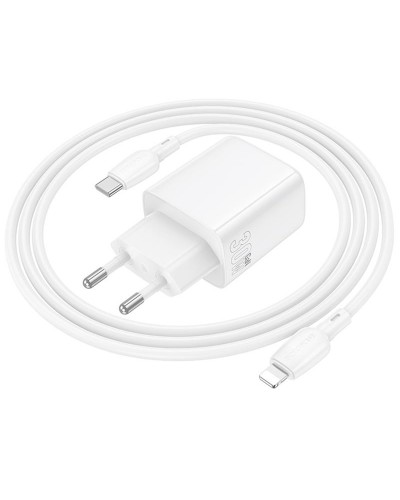 Купити МЗП Borofone BN29 Fuente PD30W+QC3.0 (1USB-A/1C) + кабель Type-C to Lightning