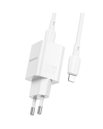 Купити МЗП Borofone BN14 Royal PD30W+QC3.0 (1USB-A/1C) + кабель Type-C to Lightning