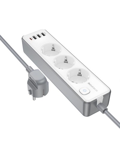 Купити Подовжувач Borofone BAC9 Power PD20W (3USB-A/1C/3xSocket) (2m)