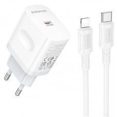 МЗП Borofone BA99A Breeze PD20W (1USB-C) + кабель Type-C to Lightning