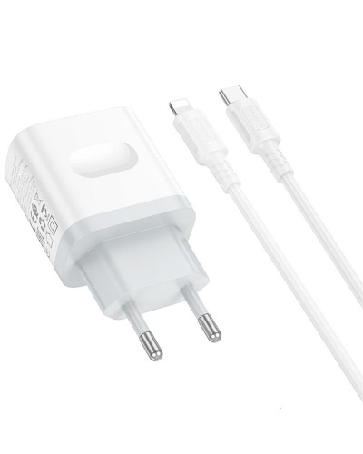Купити МЗП Borofone BA99A Breeze PD20W (1USB-C) + кабель Type-C to Lightning