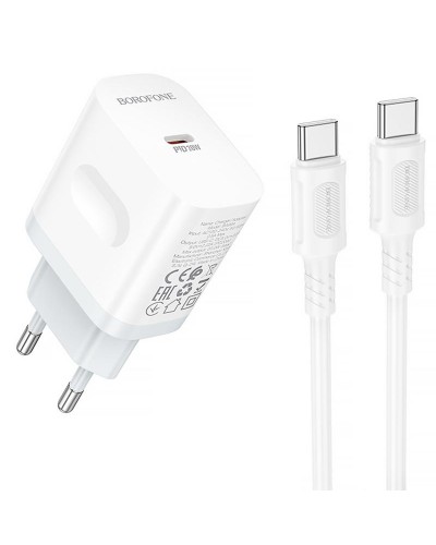 Купити МЗП Borofone BA99A Breeze PD20W (1USB-C) + кабель Type-C to Type-C