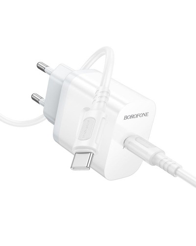 Купити МЗП Borofone BA99A Breeze PD20W (1USB-C) + кабель Type-C to Type-C
