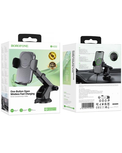 Купити Автотримач з БЗП Borofone BH222 Leading 15W (center console)
