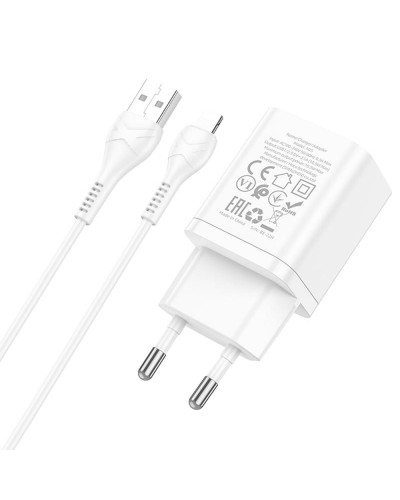 Купити МЗП Hoco N25 Maker (2USB-A) + USB to Lightning