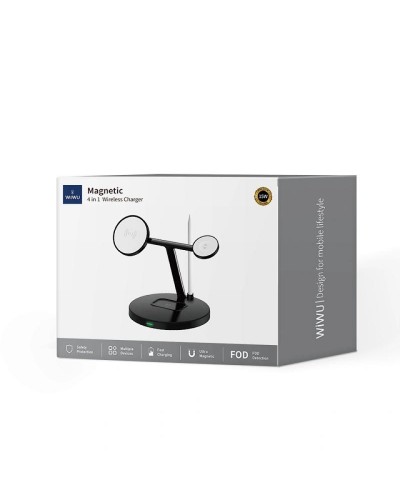 Купити Уцінка БЗП WIWU Wi-W032 Magnetic 4 in 1 Cableless Charger