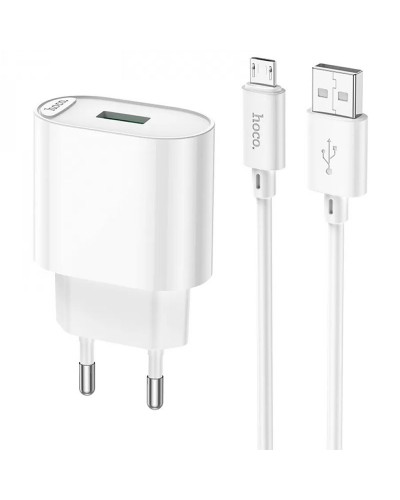 Купити МЗП Hoco C109A Fighter QC3.0 18W (1USB-A) + кабель USB to MicroUSB