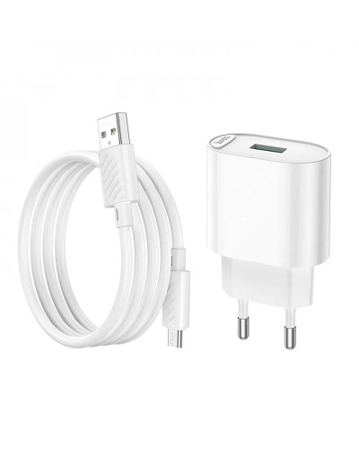 Купити МЗП Hoco C109A Fighter QC3.0 18W (1USB-A) + кабель USB to MicroUSB