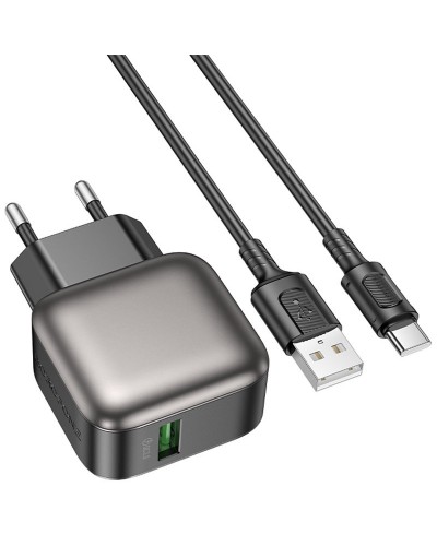 Купити МЗП Borofone BAS52A Absolute QC3.0 18W (1USB-A) + кабель USB to Type-C