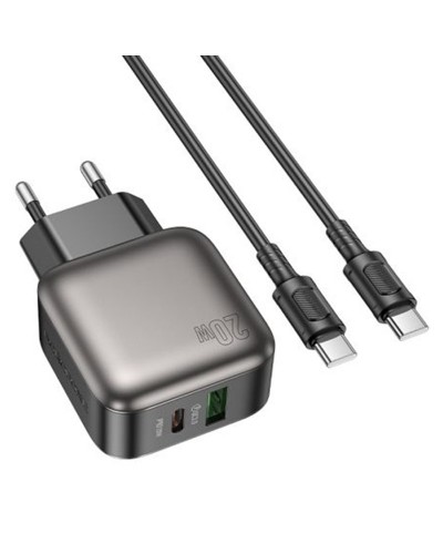 Купити МЗП Borofone BAS54A Absolute PD20W+QC3.0 (1USB-A/1C) + кабель Type-C to Type-C