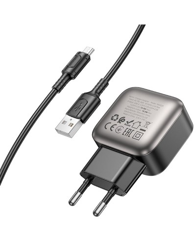 Купити МЗП Borofone BAS52A Absolute QC3.0 18W (1USB-A) + кабель USB to MicroUSB