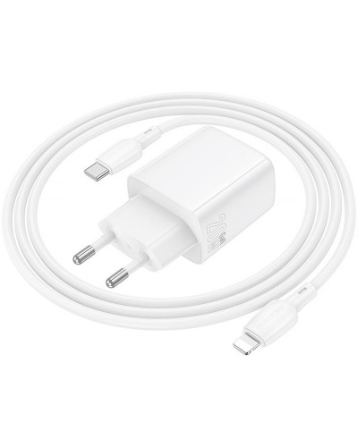 Купити МЗП Borofone BN27 Fuente PD20W+QC3.0 (1USB-A/1C) + кабель Type-C to Lightning