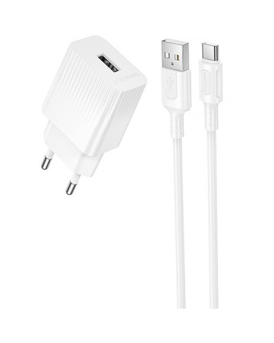 Купити МЗП Borofone BAS71A Source 10.5W (1USB-A) + кабель USB to Type-C