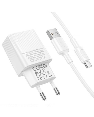 Купити МЗП Borofone BAS71A Source 10.5W (1USB-A) + кабель USB to Type-C