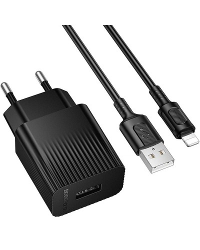 Купити МЗП Borofone BAS71A Source 10.5W (1USB-A) + кабель USB to Lightning