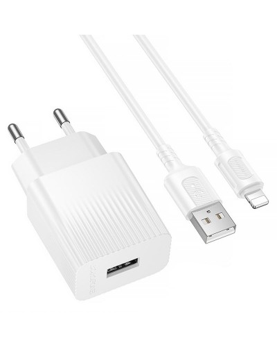 Купити МЗП Borofone BAS71A Source 10.5W (1USB-A) + кабель USB to Lightning