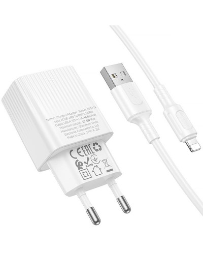 Купити МЗП Borofone BAS71A Source 10.5W (1USB-A) + кабель USB to Lightning