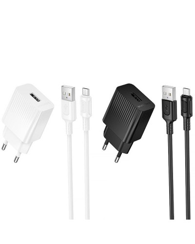 Купити МЗП Borofone BAS71A Source 10.5W (1USB-A) + кабель USB to MicroUSB