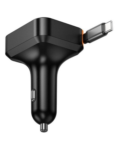 Купити АЗП Hoco NZ18 Guardian PD65W with retractable cable (1USB-A/2C)