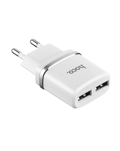 Купити МЗП Hoco C12 Charger + Cable Lightning 2.4A 2USB