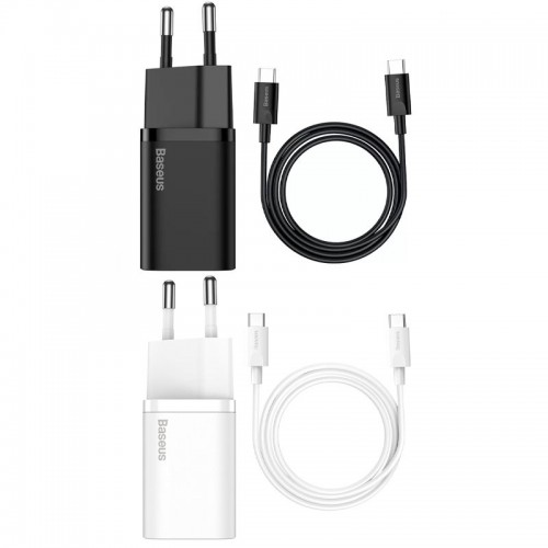 Купити МЗП Baseus Super Si Quick Charger PD25W (1USB-C) + кабель Type-C to Type-C (TZCCSUP-L)