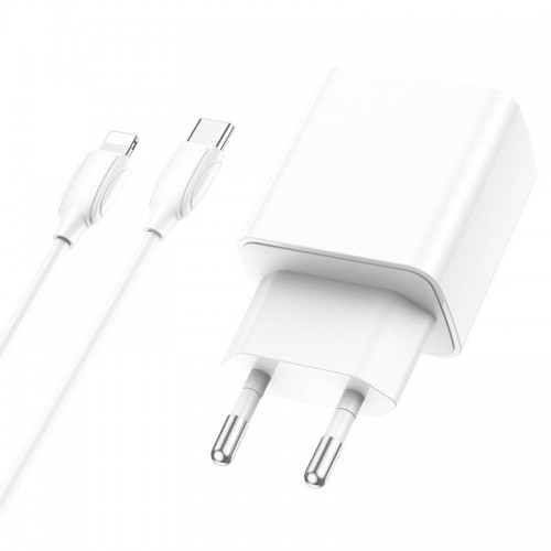 Купити МЗП Borofone BA67A PD20W+QC3.0 (1USB-A/1C) + кабель Type-C to Lightning