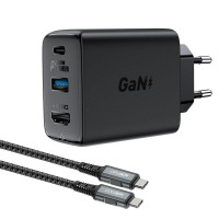 МЗП Acefast A17 PD65W GaN (1USB-A/1C/1HDMI) + кабель Type-C to Type-C