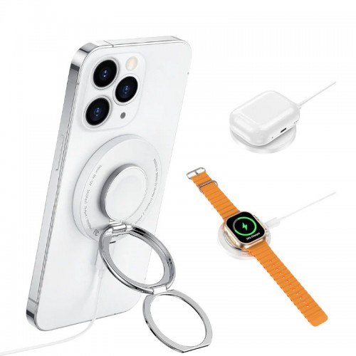 Купити БЗП WIWU W027 Stand 3in1 15W + магнітний тримач