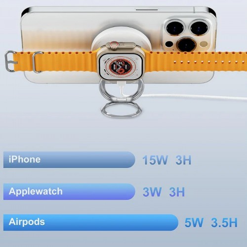 Купити БЗП WIWU W027 Stand 3in1 15W + магнітний тримач