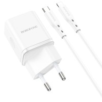 МЗП Borofone BN7 PD20W+QC3.0 (1USB-A/1C) + кабель Type-C to Lightning
