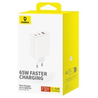 МЗП Baseus Cube Pro Fast Charger PD65W (1USB-A/2C) (P10111404)