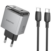 МЗП Borofone BN21 Lena PD40W+QC3.0 (2USB-C) + кабель Type-C to Type-C